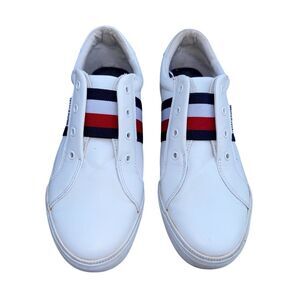 Tommy Hilfiger Women's White Slip-On Sneakers Casual Flats‎ 9